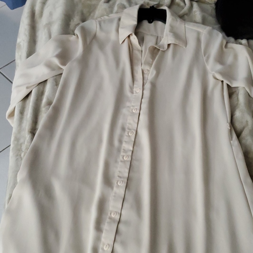 long button down dress